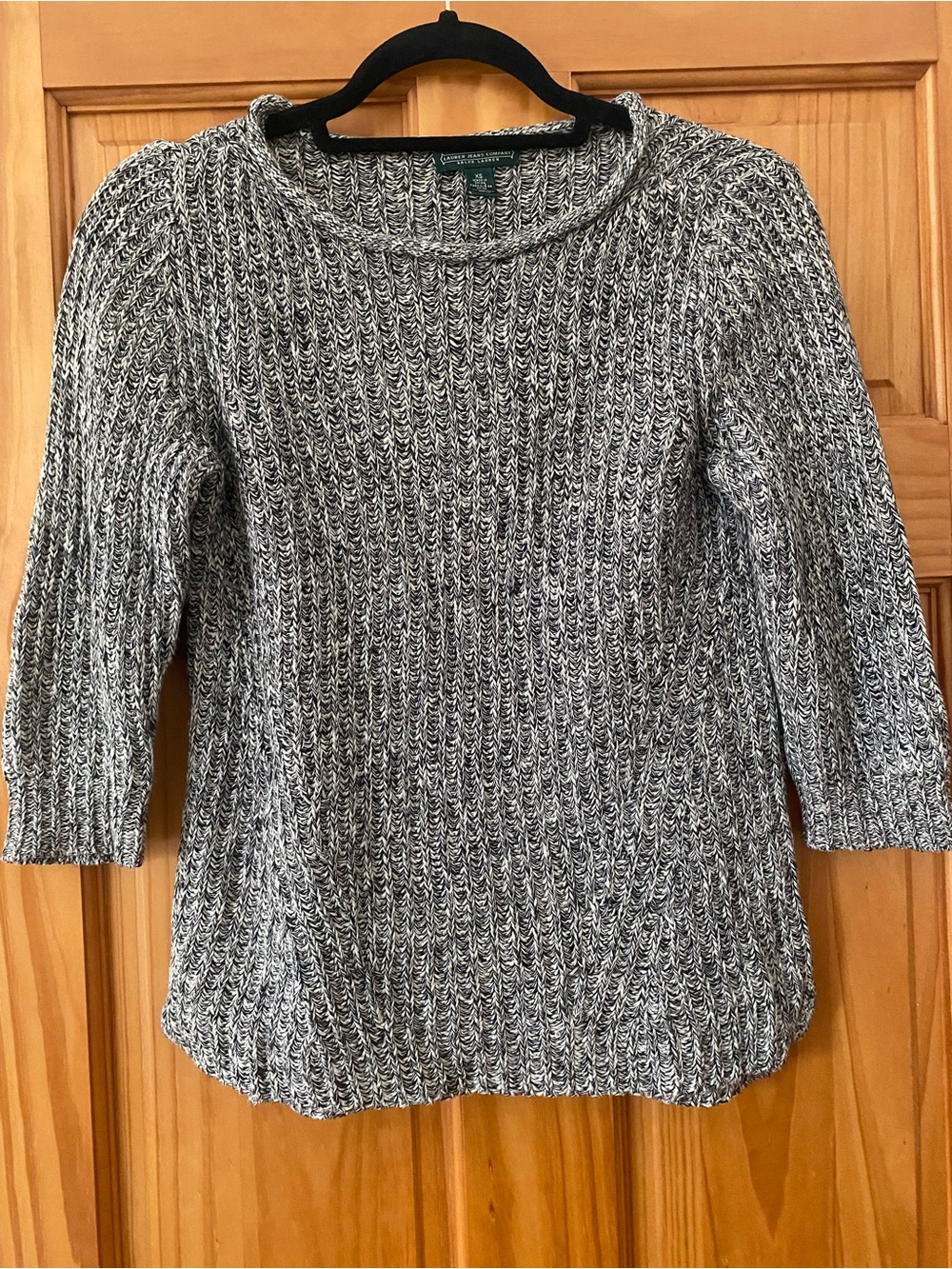 Lauren Ralph Lauren Marled Chunky Knit Cotton Sweater XS
